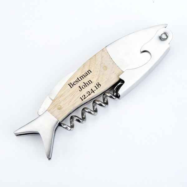 Engraved Groomsmen Corkscrew Opener - Personalized Wine Bottle Opener,Bottle opener,Customized bottle opener,Engraving gift,Groomsman gift