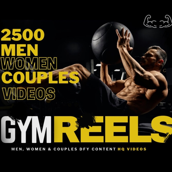Instagram Reels, Youtube Shorts, TikTok DFY Content for Health & Fitness. Gym Coach Inspired. 2500 Men, Women, Couple Videos. Yoga/Exercise
