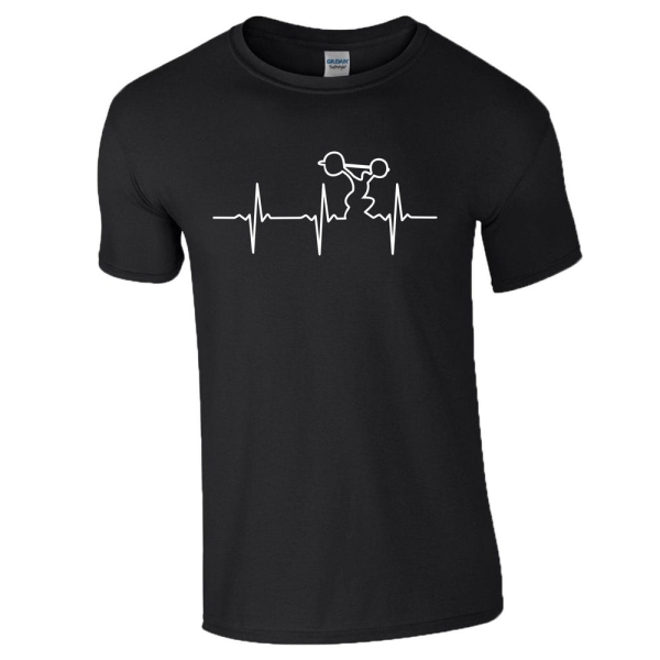 Gym T-Shirt, Gym Heart Beat Shirt, Weight Lifting Shirt, Novelty, Fitness Hunch, Gift/Present for Body Builder, MMA UFC Motivational Tee Top