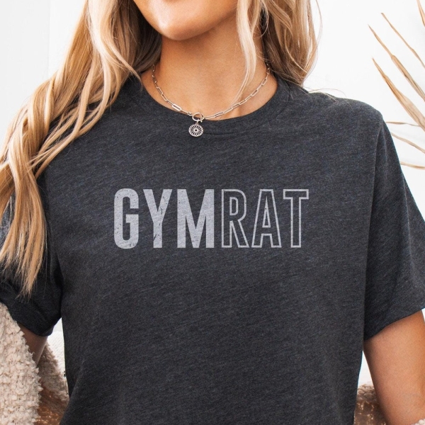Gym Rat shirt, sleek unisex gym top, body building tee, fitness instructor top, weight lifting gift, exercise lover tee, pump iron present