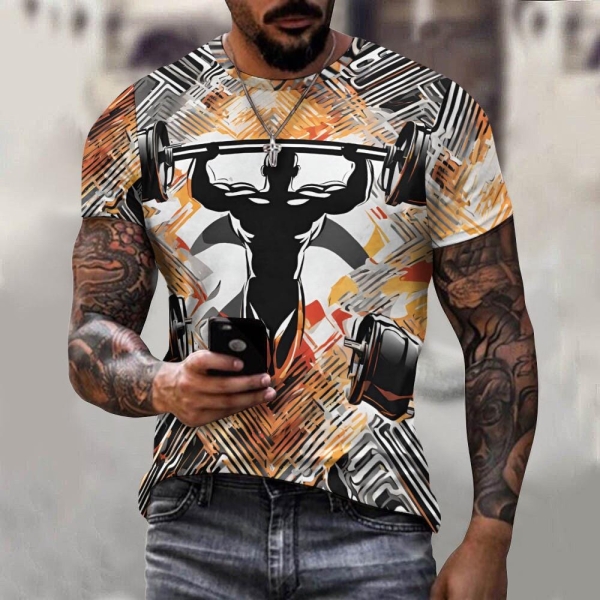 Men's Bodybuilding T-Shirt All Over Print, Gym Shirt gift for Him, Athletic Fit Workout Shirt for him, Fitness Tee, Guy Tribe Form Fit Shirt
