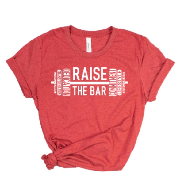 RAISE THE BAR / Weight Lifting Tshirt / Body Pump Tee / Super Soft Unisex Bella Canvas T-Shirt