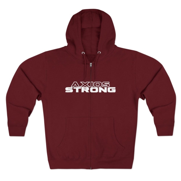 Motivational Unisex Zip Hoodie, Strength Apparel, Fitness Gear, Gym Wear, Workout Clothing, High-Performance Hoodie