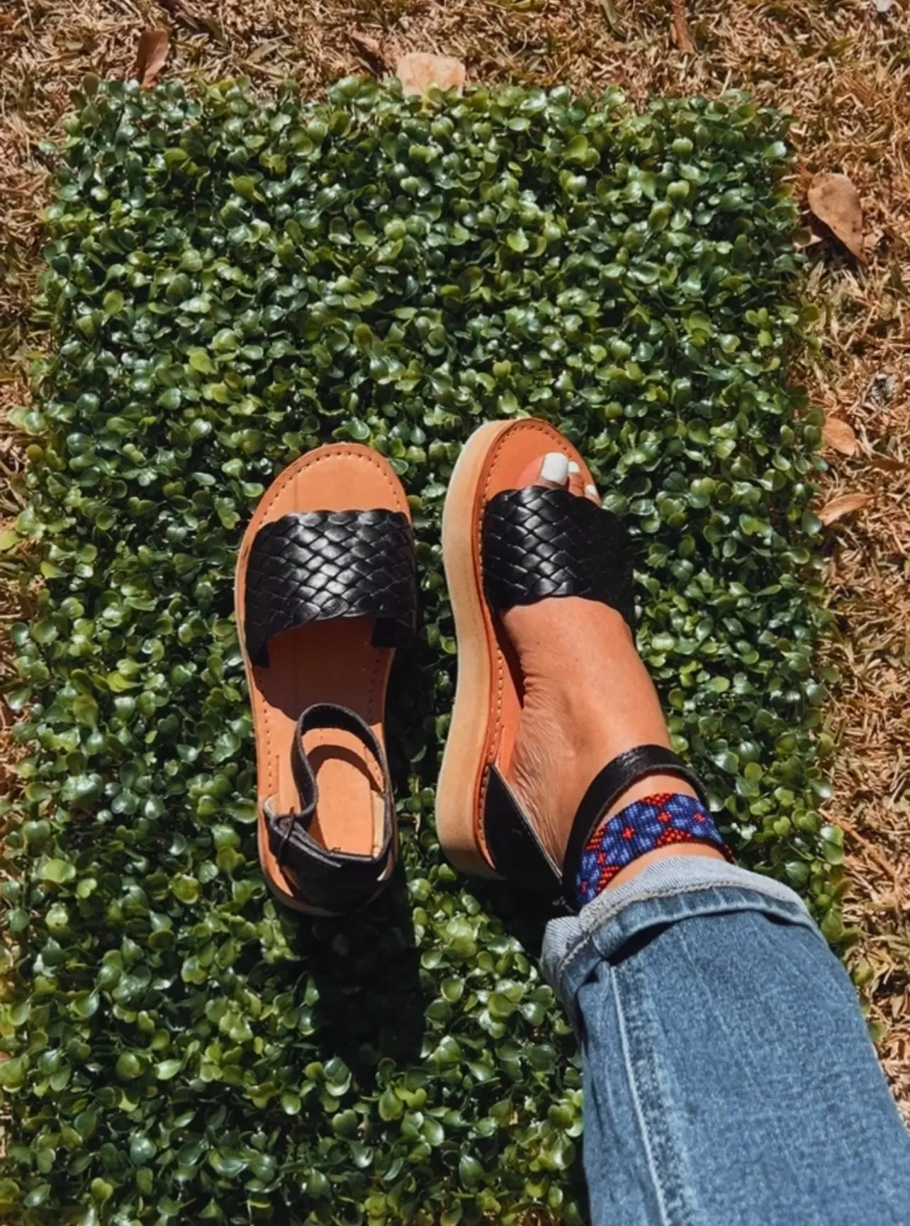 Handwoven Leather Open Toe Huarache Sandal All Sizes