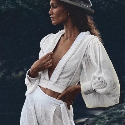 Off White Gaia Top Cuffed Sheer Puff Sleeved